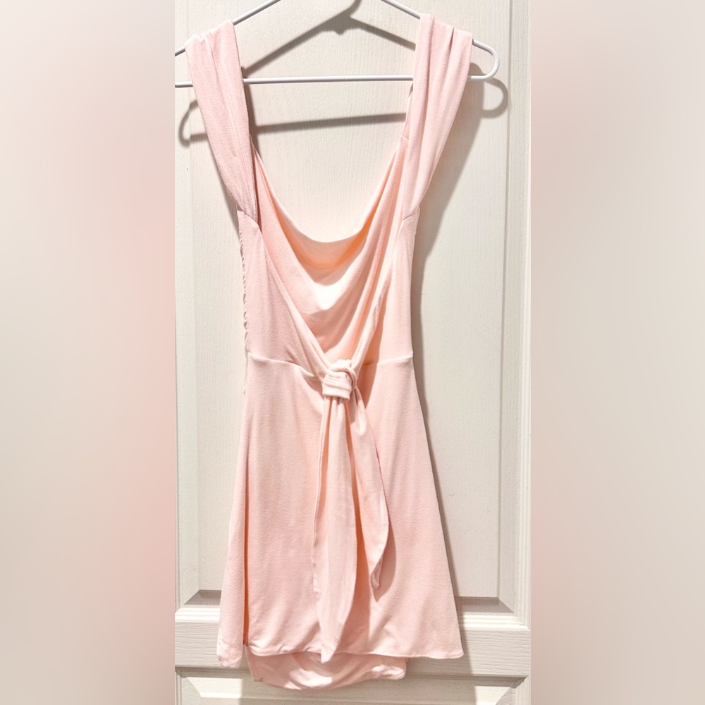 NWT Babyboo Sleeveless Draped Ria Mini Dress in Pink Blush ZB9 - Picture 7 of 10